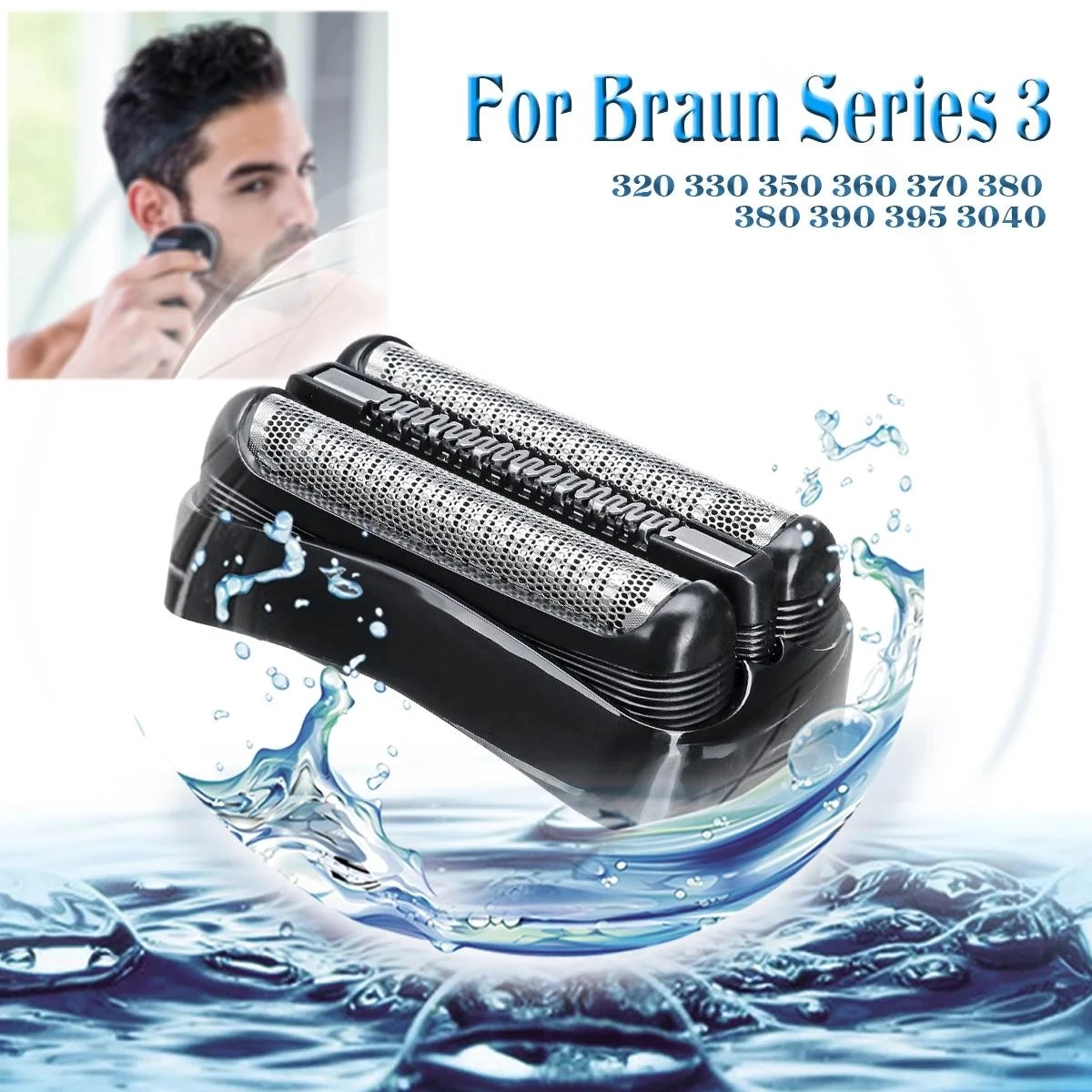For Braun Series 3 Electric Shaver Foil & Cutter 21B 320 330 340 350 380 300s 301s 310s 3000s 3020s 70cc-4,380S-4,390cc-4
For Braun Series 3 Electric Shaver Foil & Cutter 21B 320 330 340 350 380 300s 301s 310s 3000s 3020s 70cc-4,380S-4,390cc-4