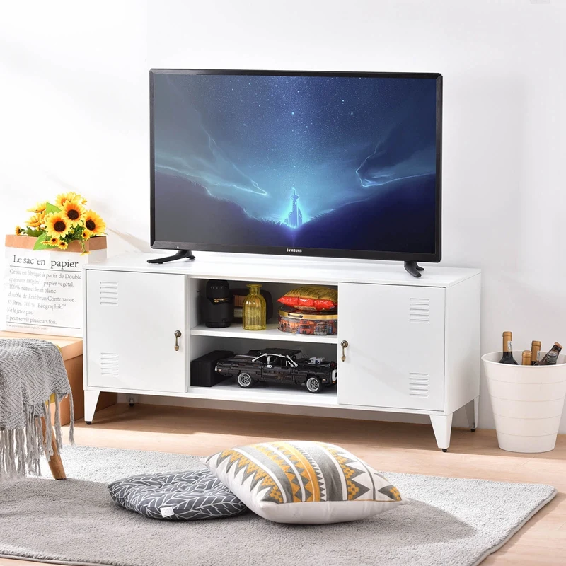 TV Cabinet Metal TV Stand For TVs Up To 55" For Living Room Entertainment Center
TV Cabinet Metal TV Stand For TVs Up To 55" For Living Room Entertainment Center