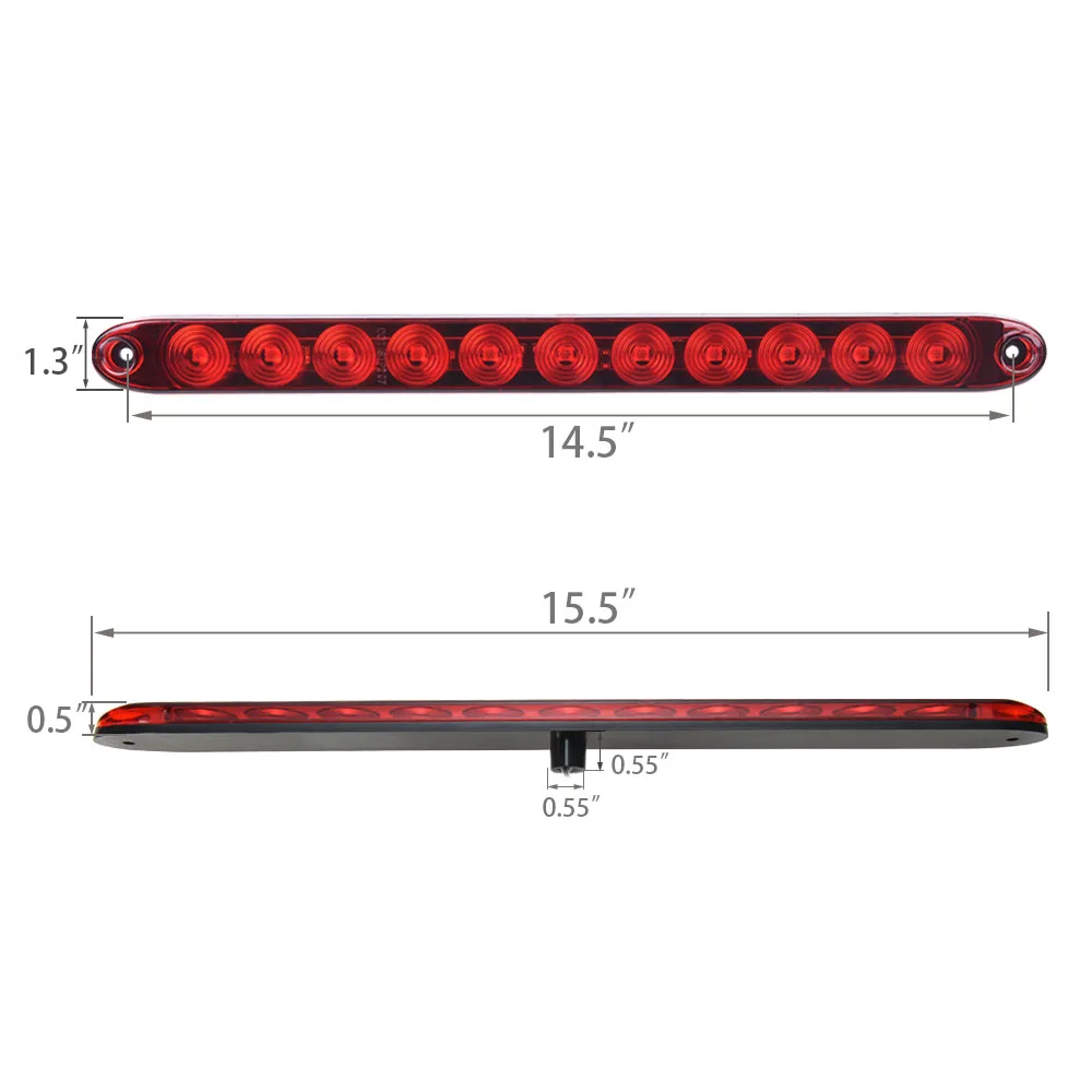 MICTUNING 2pcs 16'' 11 LED Red Trailer Lights Waterproof Sealed Parking Tail Brake Stop Lamp Car Truck Trailer Side Marker Light
MICTUNING 2pcs 16'' 11 LED Red Trailer Lights Waterproof Sealed Parking Tail Brake Stop Lamp Car Truck Trailer Side Marker Light