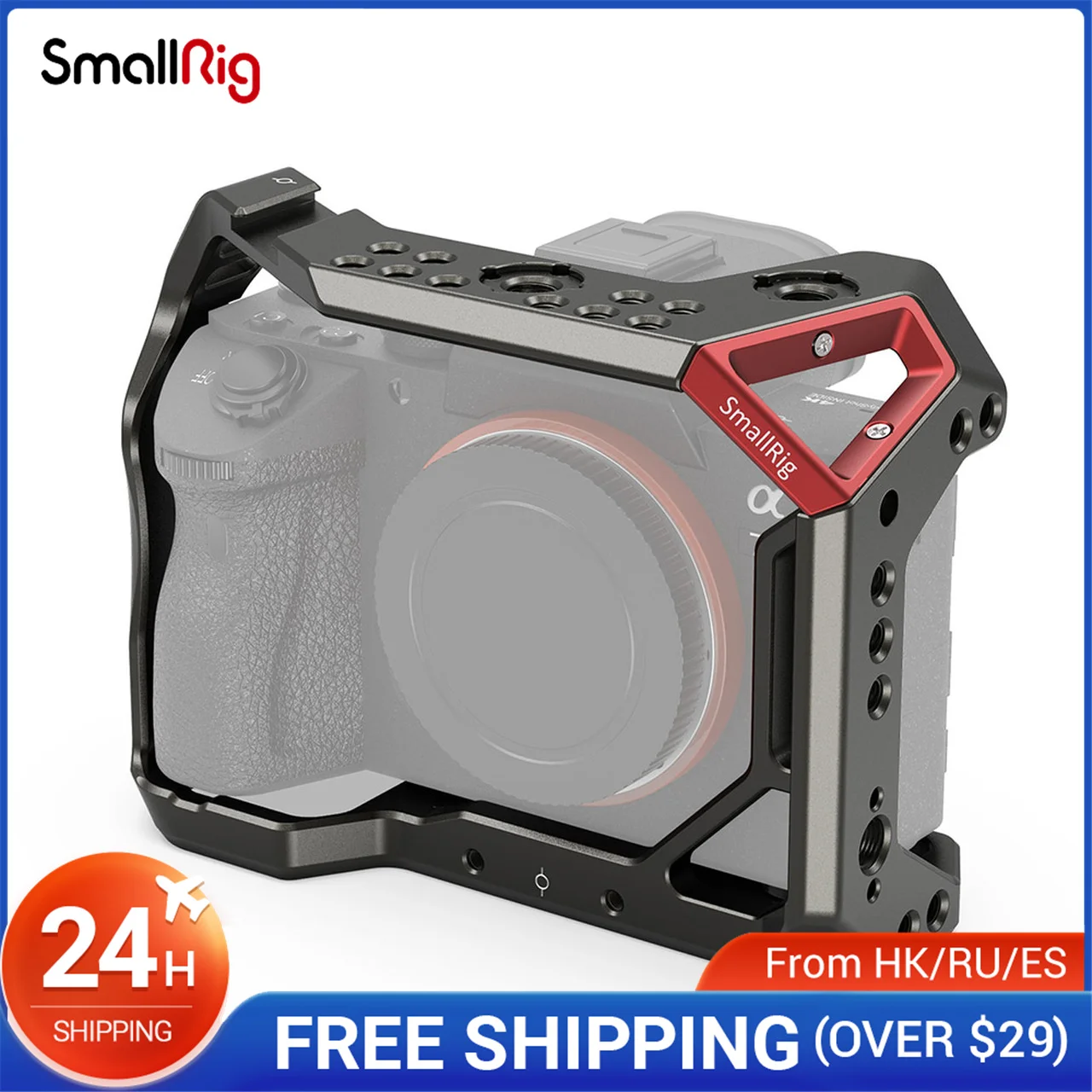 

SmallRig Form-fitting Camera Cage for Sony A7 III & A7R III With ARRI Locating Holes Cold Shoe 1/4-20 3/8-16 Threads 2645