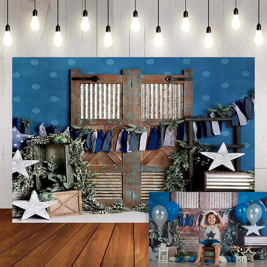 Фон для фотосъемки новорожденных с изображением зеленых растений винтажной двери Mehofond фотосессия Фотостудия