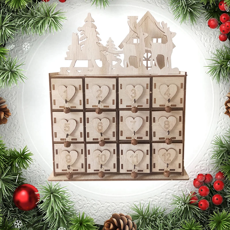 Wood Heart Christmas Advent Calendar House Christmas Deer Decor DIY Wedding Ornaments Jewelry Box Natural Crafts Supplies
Wood Heart Christmas Advent Calendar House Christmas Deer Decor DIY Wedding Ornaments Jewelry Box Natural Crafts Supplies