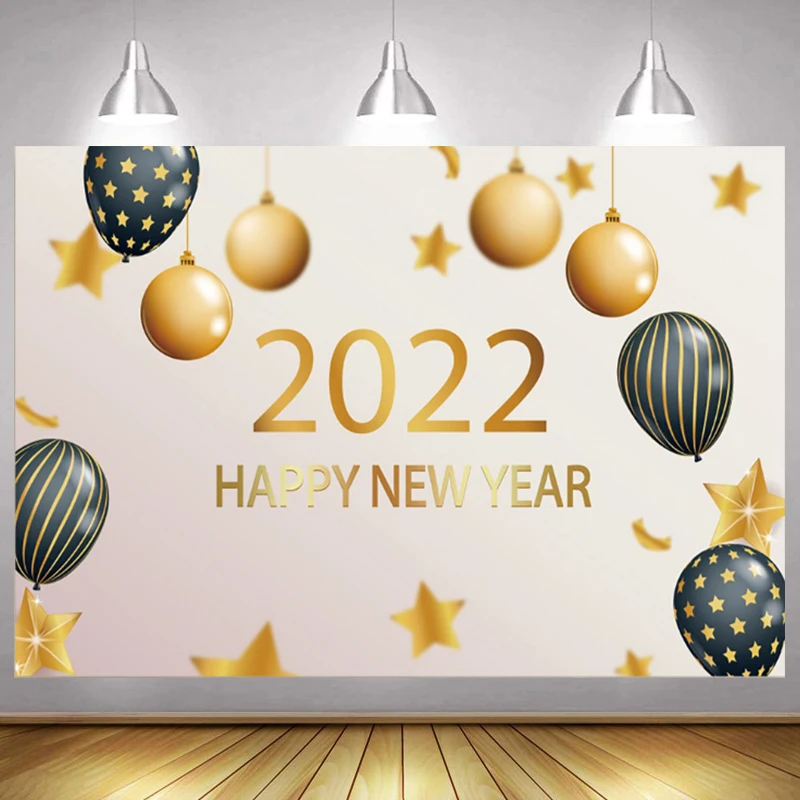 Christmas Backdrop 2022 Happy New Year Glitter Gold and Black Balloons Photography Background Poster Vinyl Photophone Photozone
Christmas Backdrop 2022 Happy New Year Glitter Gold and Black Balloons Photography Background Poster Vinyl Photophone Photozone