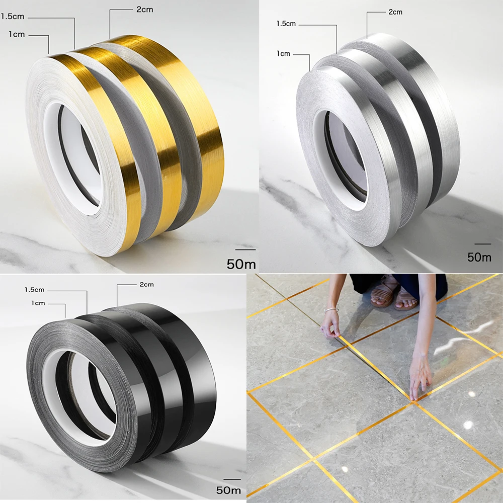 Self Adhesive Tile Sticker Waterproof Wall Gap Sealing Tape Strip Floor Tile Beauty Seam Sticker Home Decoration Decals 50M/roll
Self Adhesive Tile Sticker Waterproof Wall Gap Sealing Tape Strip Floor Tile Beauty Seam Sticker Home Decoration Decals 50M/roll