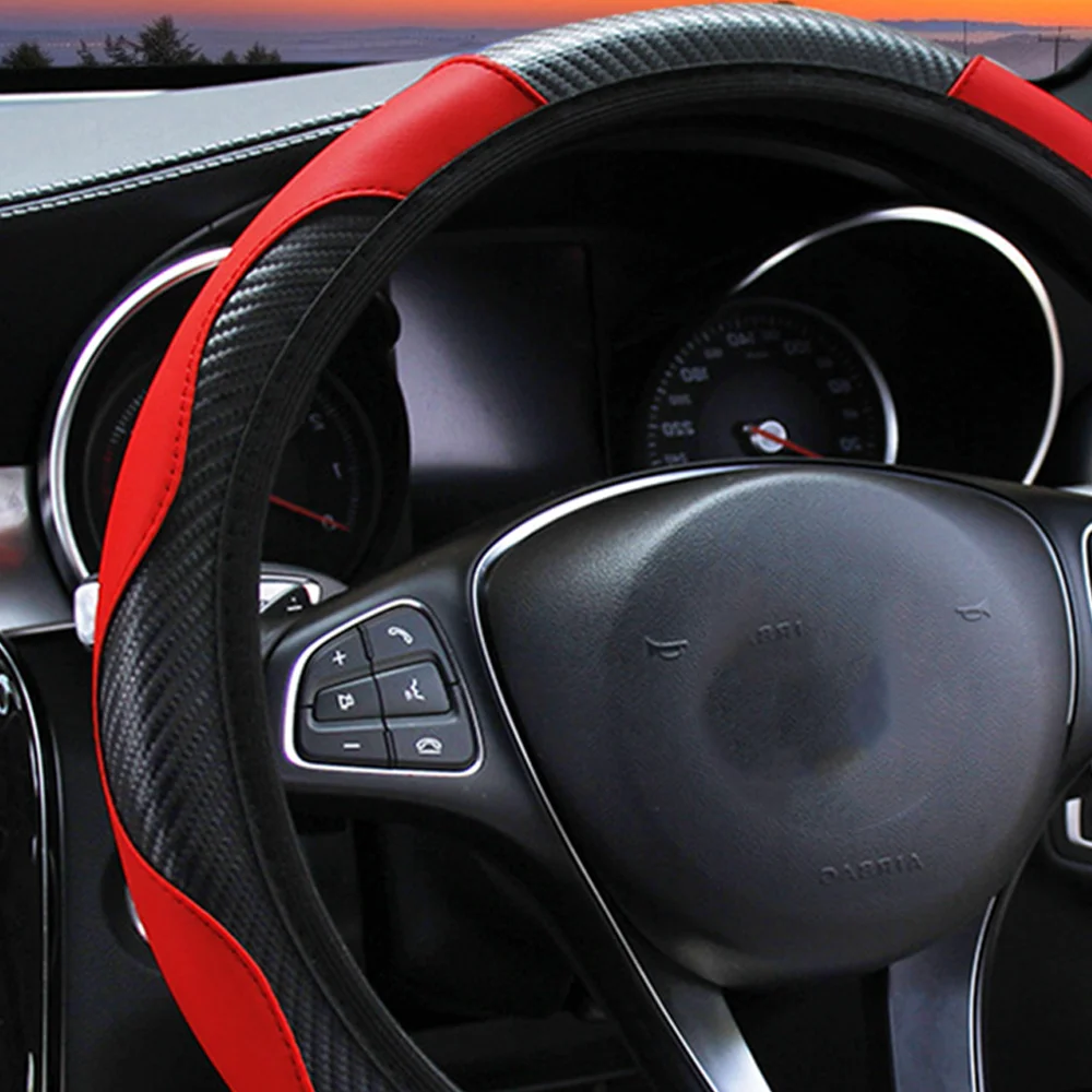 Universal 38cm Car Steering Wheel Cover Non-slip Auto Steering Wheel Protector Artificial Leather Car Styling Car Accessories
Universal 38cm Car Steering Wheel Cover Non-slip Auto Steering Wheel Protector Artificial Leather Car Styling Car Accessories