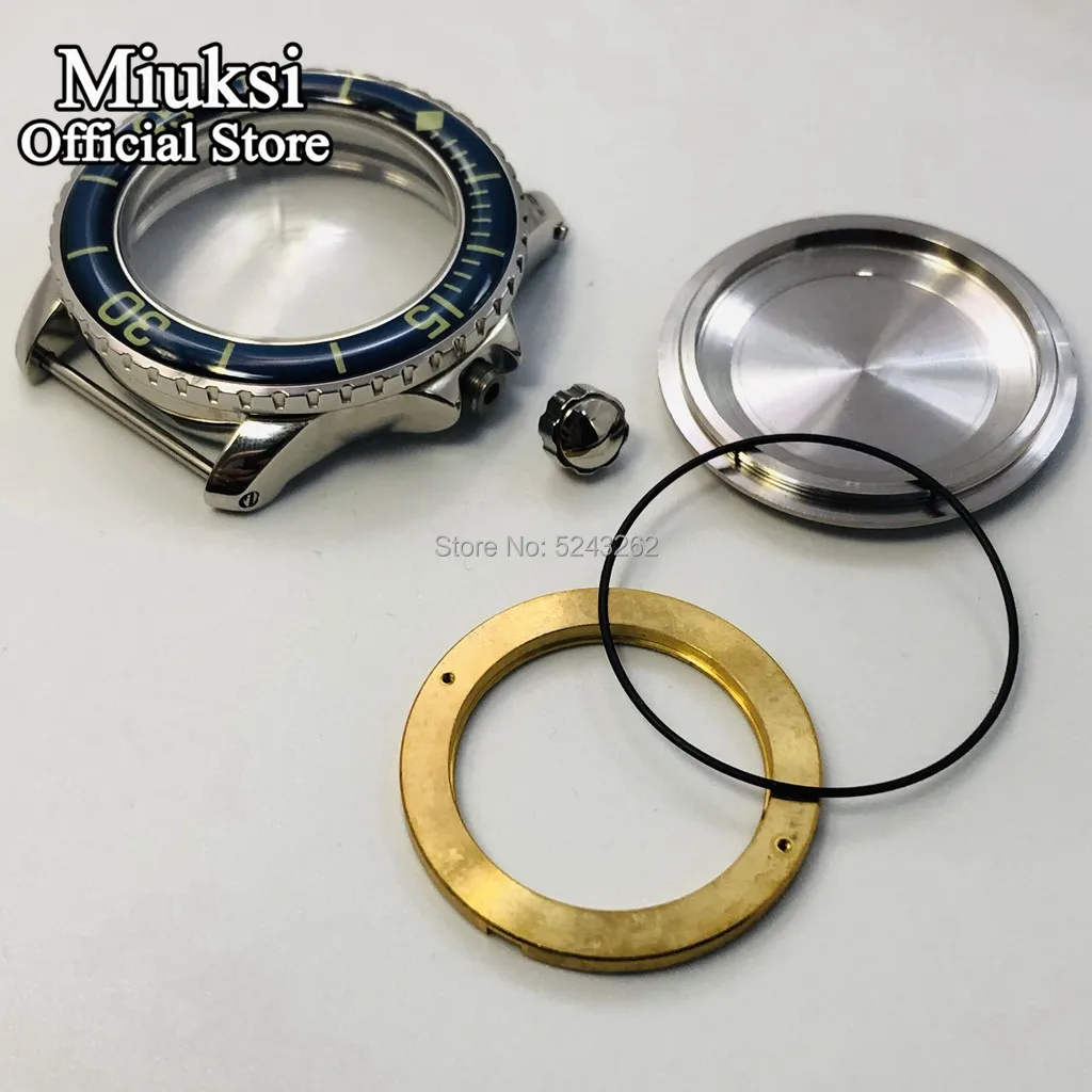 Miuksi 45mm watch case blue luminous ceramic bezel + blue dial fit ETA 2836 Miyota 8205 8215 821A Mingzhu DG2813 3804 movement
Miuksi 45mm watch case blue luminous ceramic bezel + blue dial fit ETA 2836 Miyota 8205 8215 821A Mingzhu DG2813 3804 movement