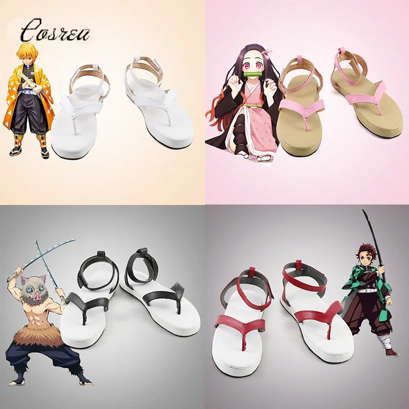 Обувь для костюмированной вечеринки Kamado Nezuko Demon Slayer Kimetsu No Yaiba Geta Agatsuma Zenitsu Tomioka Giyuu