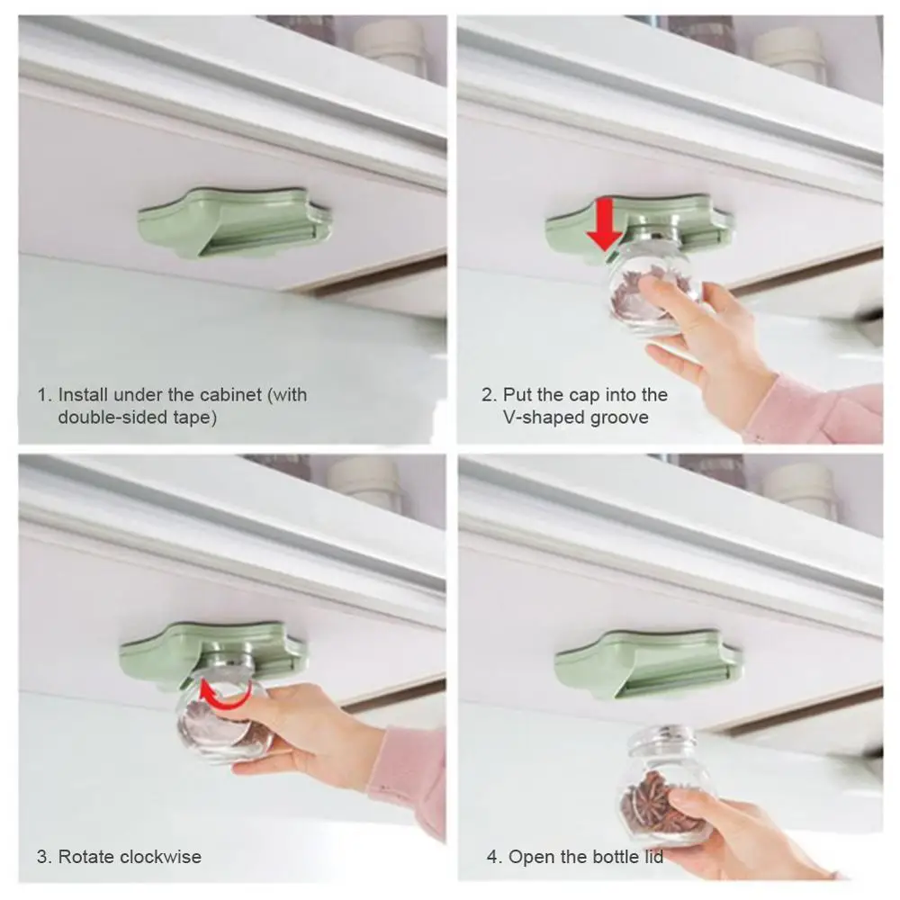Jar Opener Under Cabinet Anti-Skidding Jar Multifunction Opener Unscrew 0.8"-3.1" Jars Bottle Lids Bottle Opening Kitchen Tools
Jar Opener Under Cabinet Anti-Skidding Jar Multifunction Opener Unscrew 0.8"-3.1" Jars Bottle Lids Bottle Opening Kitchen Tools