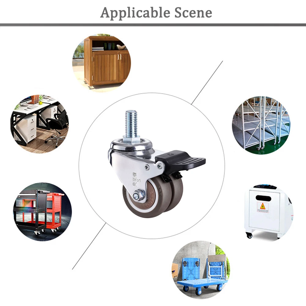 1.5/2 inch 360 Degree Swivel Caster Wheels Heavy Duty Caster Wheels With M10 Stem No Noise Wheels For Carts Workbench
1.5/2 inch 360 Degree Swivel Caster Wheels Heavy Duty Caster Wheels With M10 Stem No Noise Wheels For Carts Workbench