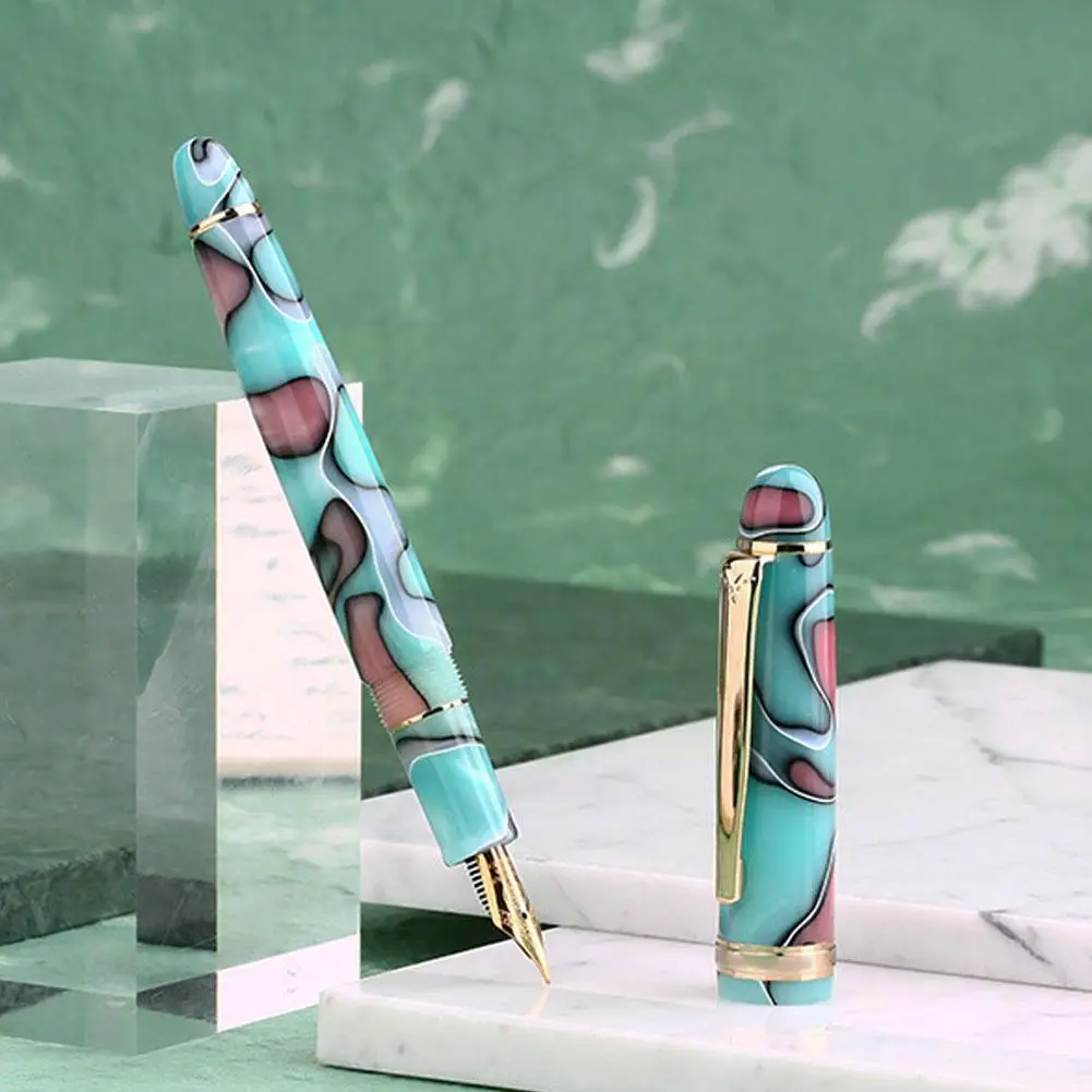 S3 Colorful Resin Fountain Pen Camouflage Gold-plated Student Box Stationery Original Ef/f Ink Gift Writing Office Nib Pen R5h6
S3 Colorful Resin Fountain Pen Camouflage Gold-plated Student Box Stationery Original Ef/f Ink Gift Writing Office Nib Pen R5h6