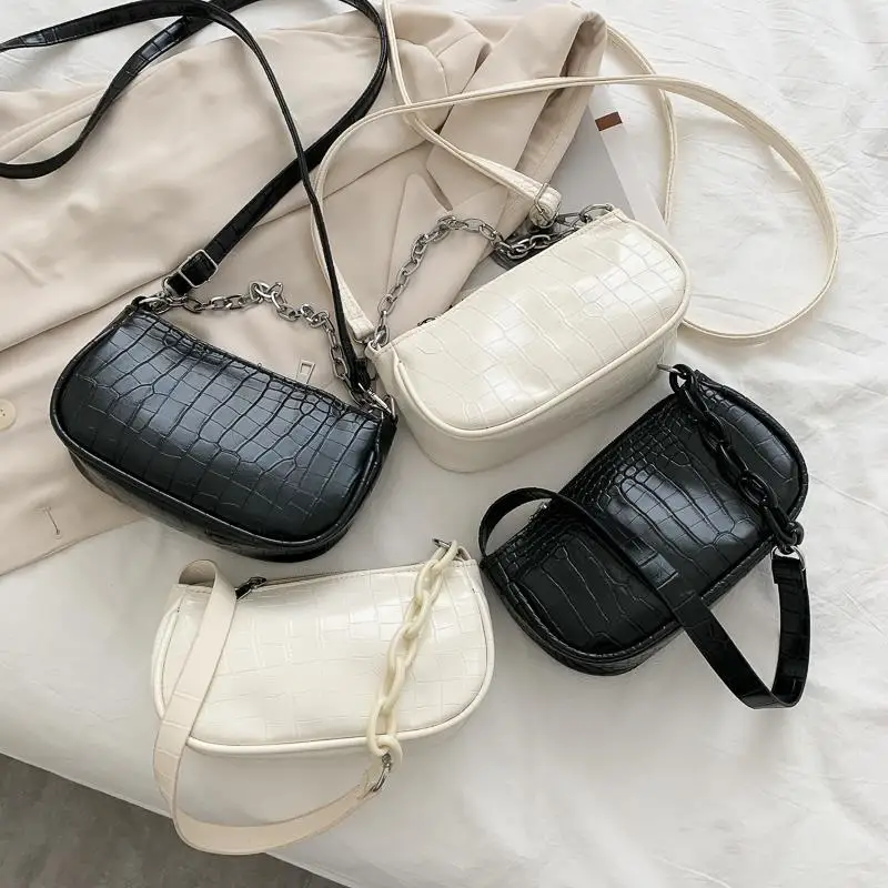 Casual Solid Color Ladies Chain Small Shoulder Bags Soft PU Leather Women Baguette Handbags Female Messenger Shoulder Bags Bolsa
Casual Solid Color Ladies Chain Small Shoulder Bags Soft PU Leather Women Baguette Handbags Female Messenger Shoulder Bags Bolsa