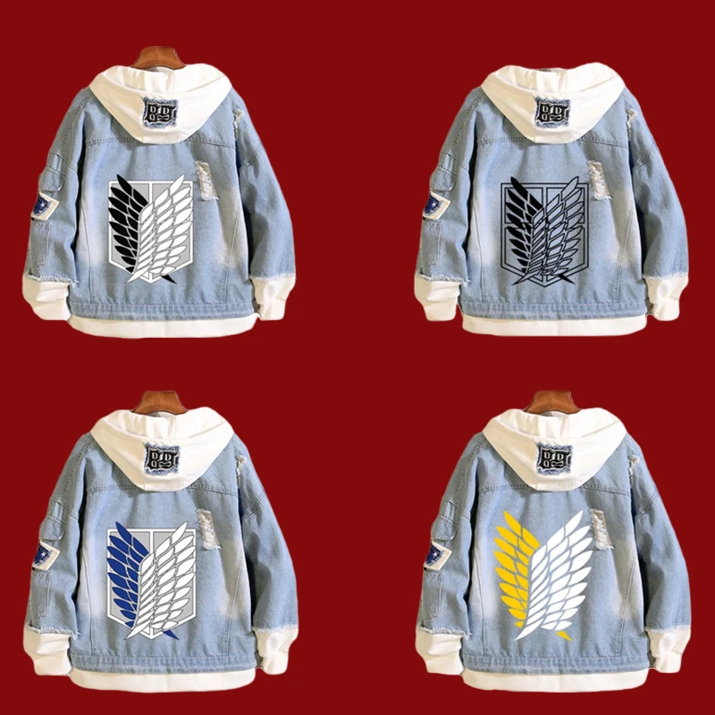 New Fashion Denim Jacket Attack Giant Jeans Jacket Scout Cosplay Denim Jacket Fall Hooded Sweatshirt Jacket Coat
New Fashion Denim Jacket Attack Giant Jeans Jacket Scout Cosplay Denim Jacket Fall Hooded Sweatshirt Jacket Coat