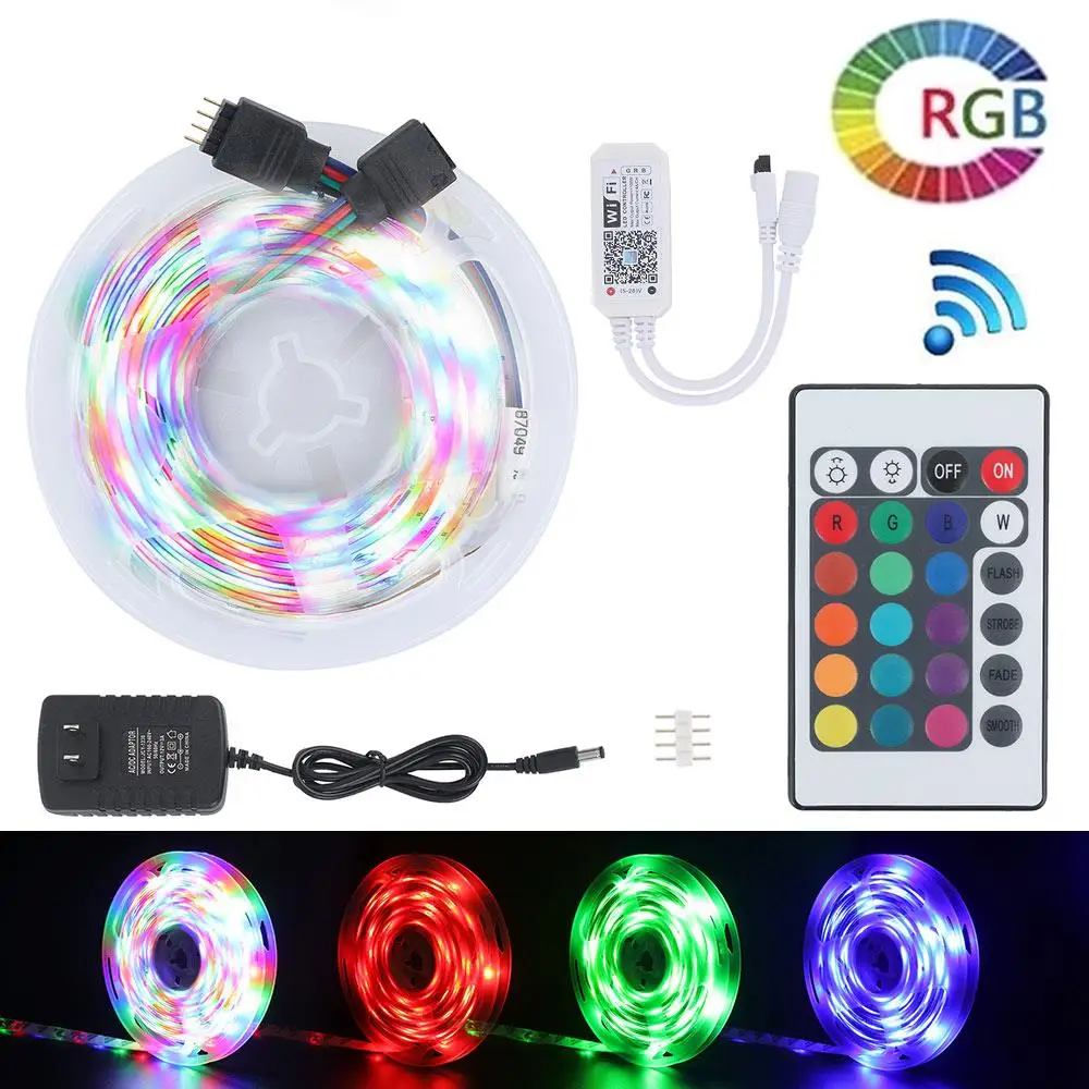 LED String Light Strip Flexible Multi Color 24 Keys WIFI Party Night Lamp Home Decor LED Strip Kitchen Backlight 2835
LED String Light Strip Flexible Multi Color 24 Keys WIFI Party Night Lamp Home Decor LED Strip Kitchen Backlight 2835