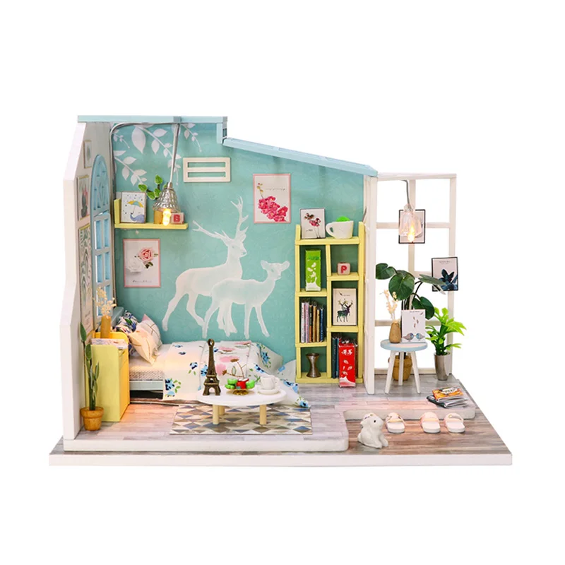 Doll House Furniture Diy Miniature 3D Wooden Miniaturas Dollhouse Toys for Children Birthday Christmas Gifts S922
Doll House Furniture Diy Miniature 3D Wooden Miniaturas Dollhouse Toys for Children Birthday Christmas Gifts S922