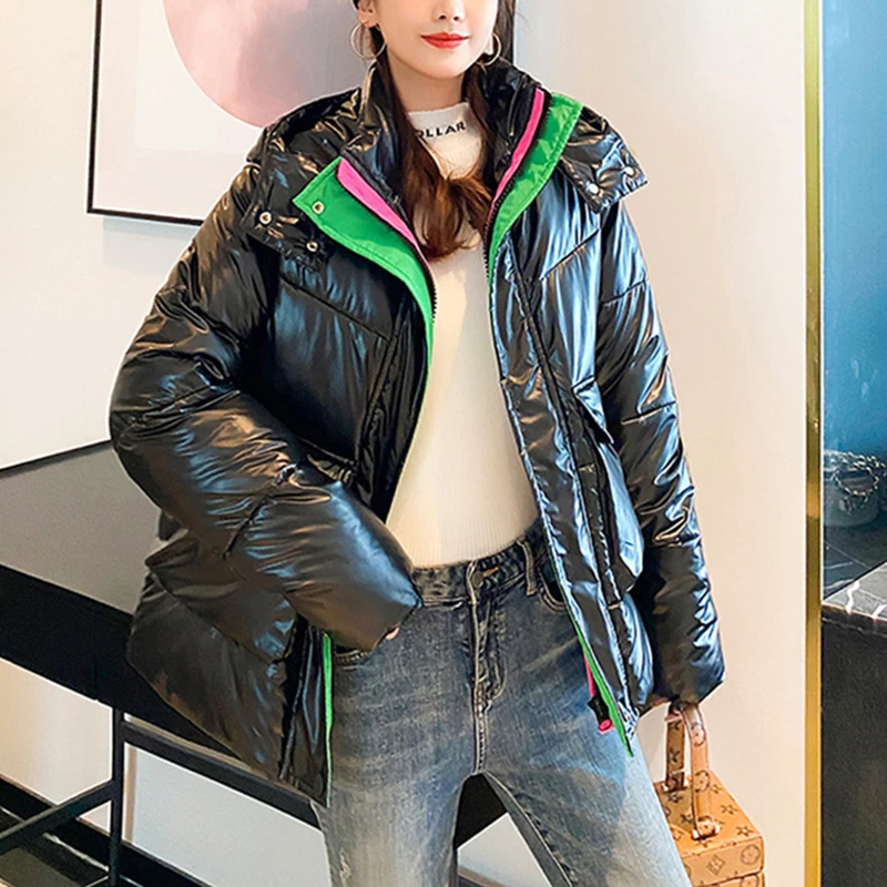 Cotton Warm Jacket jacket Female Korea Casual Woman Outerwear Fashion Loose Glossy Padded Winter Coat Parka Women Thick
Cotton Warm Jacket jacket Female Korea Casual Woman Outerwear Fashion Loose Glossy Padded Winter Coat Parka Women Thick