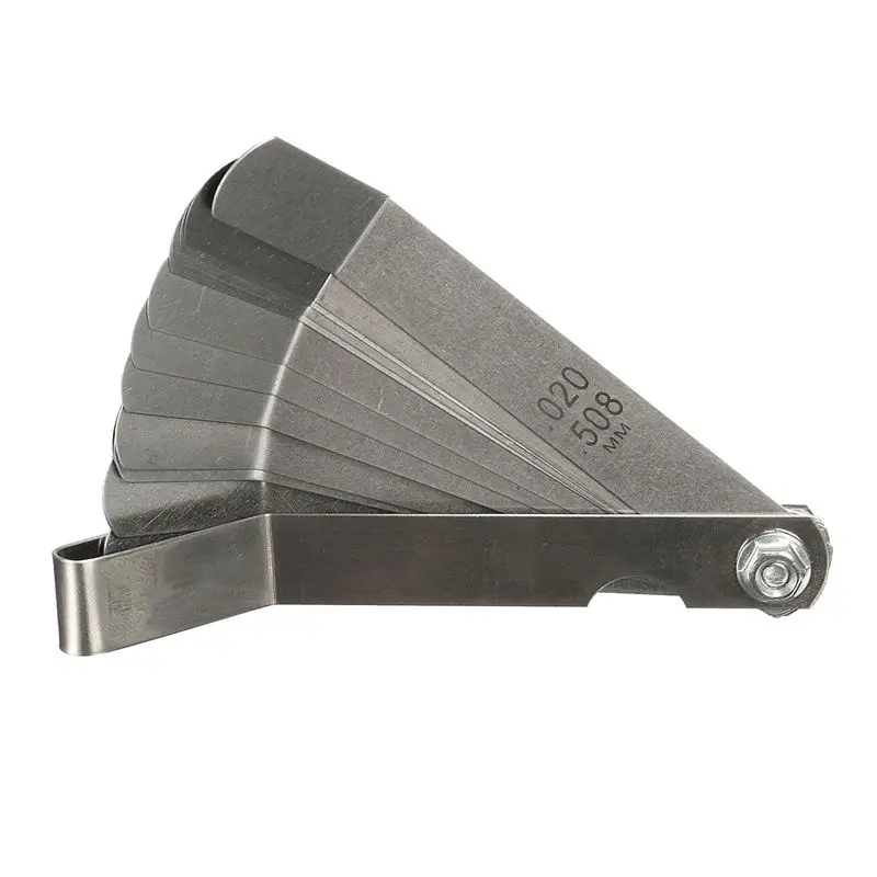 16 Blades Feeler Gauge Metric Gap Filler 0.127-0.508mm Gage Measurment Tool For Engine Valve Adjustment
16 Blades Feeler Gauge Metric Gap Filler 0.127-0.508mm Gage Measurment Tool For Engine Valve Adjustment
