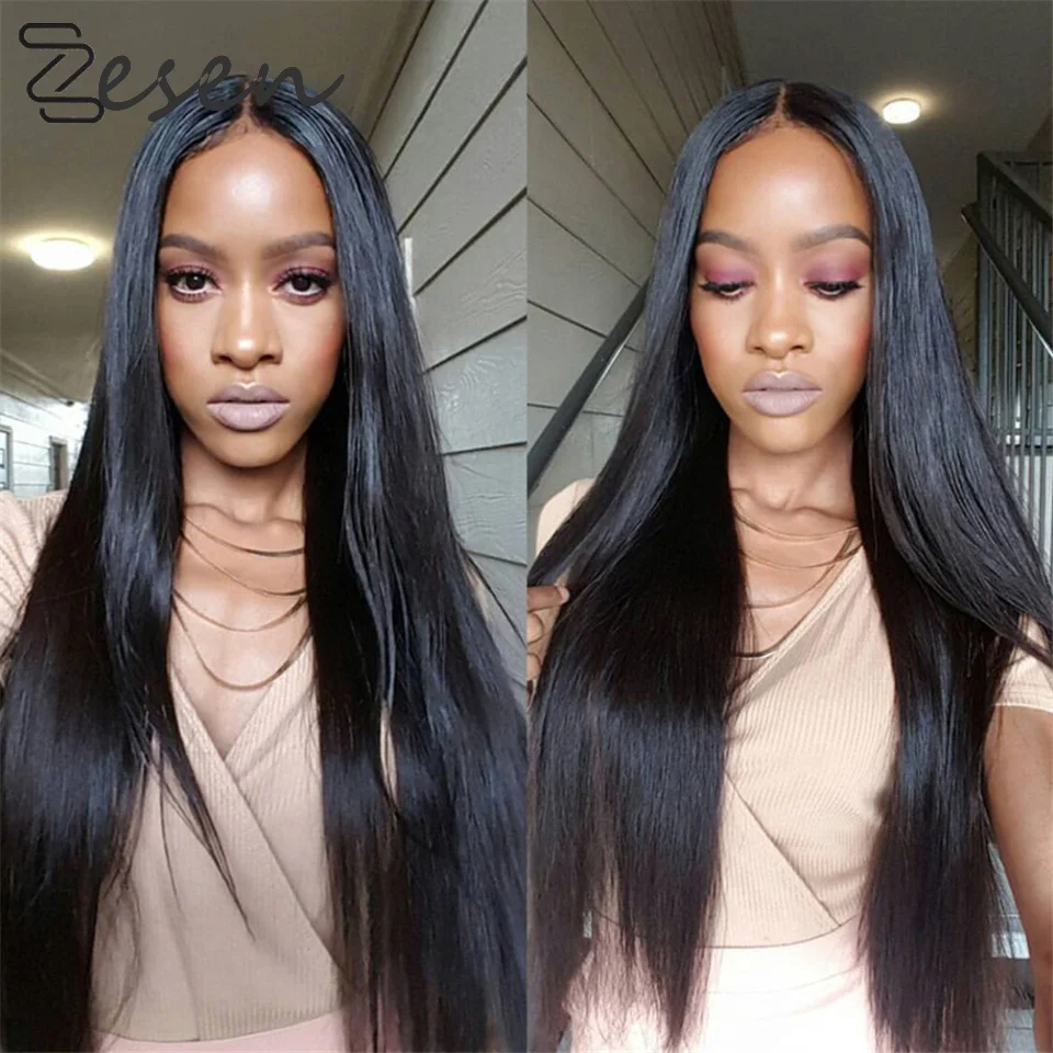 Black Color Silky Straight Hair 13*4 T Lace Front Wig Heat Resistant Synthetic Lace Front Wig With Baby Hair for Black Women
Black Color Silky Straight Hair 13*4 T Lace Front Wig Heat Resistant Synthetic Lace Front Wig With Baby Hair for Black Women