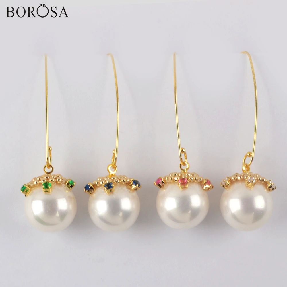 BOROSA Natural Freshwater Pearl Drop Earring Multi Zircon Pave Dangle Earrings New Women Pearl Dangle Earring Jewelry WX1313-E
BOROSA Natural Freshwater Pearl Drop Earring Multi Zircon Pave Dangle Earrings New Women Pearl Dangle Earring Jewelry WX1313-E