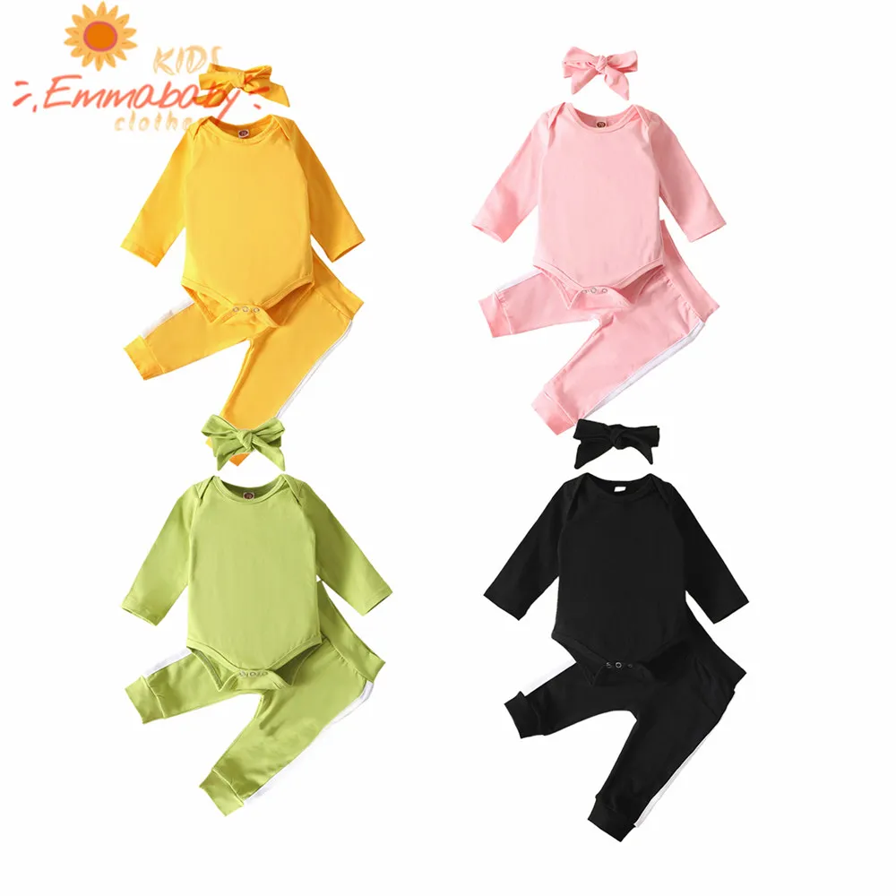 Autumn Clothes Sets Infant Long Sleeve Romper Trousers Headband Wide Belt Simple Solid Color Spring Clothing
Autumn Clothes Sets Infant Long Sleeve Romper Trousers Headband Wide Belt Simple Solid Color Spring Clothing