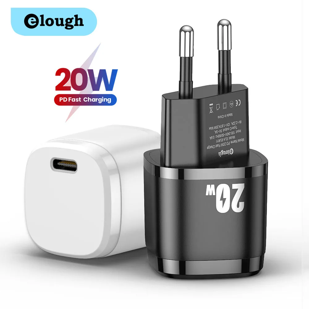 Elough USB Type C Charger 20W Portable USB C Charger Support Type C PD Fast Charging For iPhone 13 12 Pro Max 11 Samsung EU US
Elough USB Type C Charger 20W Portable USB C Charger Support Type C PD Fast Charging For iPhone 13 12 Pro Max 11 Samsung EU US