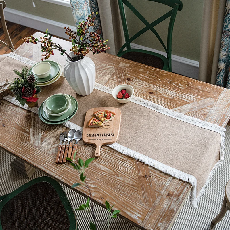 New Year's Country Wedding Jute Cotton Table Runner Art Kitchen Dining Decoration and Accessor Home Decor Christmas Gift Festive
New Year's Country Wedding Jute Cotton Table Runner Art Kitchen Dining Decoration and Accessor Home Decor Christmas Gift Festive