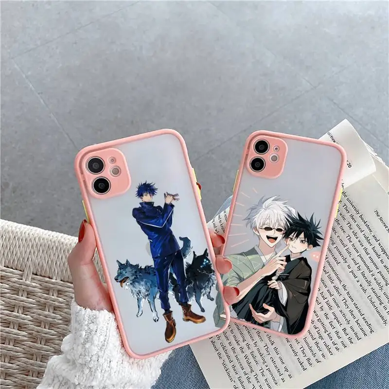 Fushiguro Megumi Jujutsu Kaisen Phone Case For iPhone 12 11 Mini Pro XR XS Max 7 8 Plus X Matte transparent Pink Back Cover
Fushiguro Megumi Jujutsu Kaisen Phone Case For iPhone 12 11 Mini Pro XR XS Max 7 8 Plus X Matte transparent Pink Back Cover