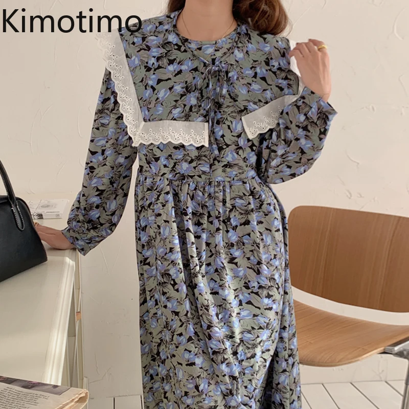 Платье Kimotimo женское с цветочным принтом, шикарное элегантное свободное платье в Корейском стиле с круглым вырезом, поясом и отложным воротн...
Платье Kimotimo женское с цветочным принтом, шикарное элегантное свободное платье в Корейском стиле с круглым вырезом, поясом и отложным воротн...