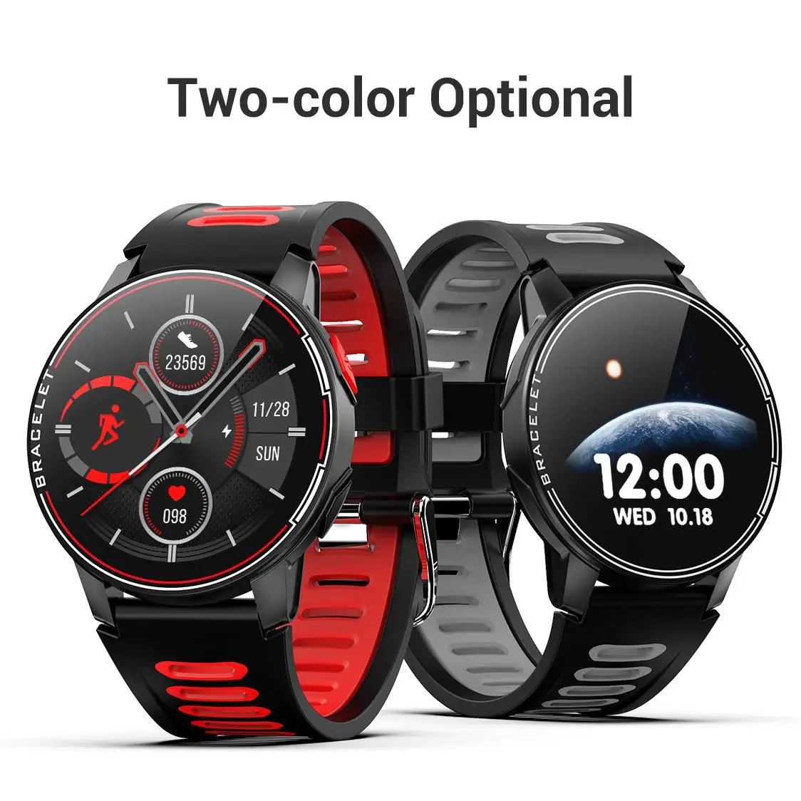 New L6 Smart Watch IP68 Waterproof Sport Men Women Bluetooth Smartwatch Fitness Tracker Heart Rate Monitor For Android IOS
New L6 Smart Watch IP68 Waterproof Sport Men Women Bluetooth Smartwatch Fitness Tracker Heart Rate Monitor For Android IOS