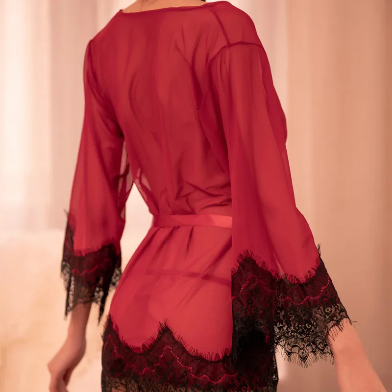 Sexy Underwear Nightgown Two Sets of Passion Suit Open Perspective Outfit Mesh Sexy Pajamas
Sexy Underwear Nightgown Two Sets of Passion Suit Open Perspective Outfit Mesh Sexy Pajamas