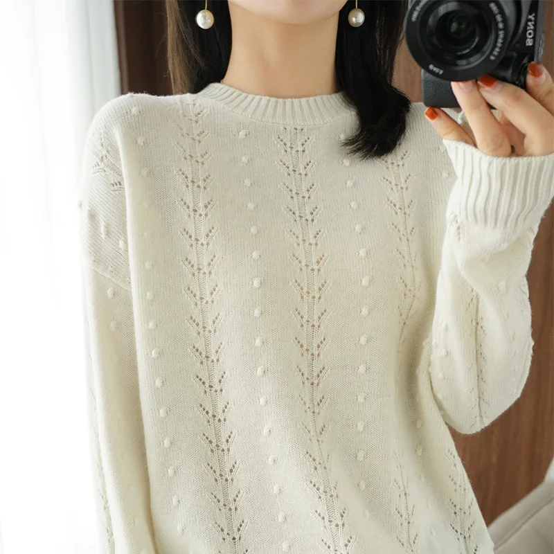 2021 New Women's sweater Round Neck Hollow Ladies Pullover High-Quality Wool Top Latest Popular Sweater Cashmere Knitted Sweater
2021 New Women's sweater Round Neck Hollow Ladies Pullover High-Quality Wool Top Latest Popular Sweater Cashmere Knitted Sweater