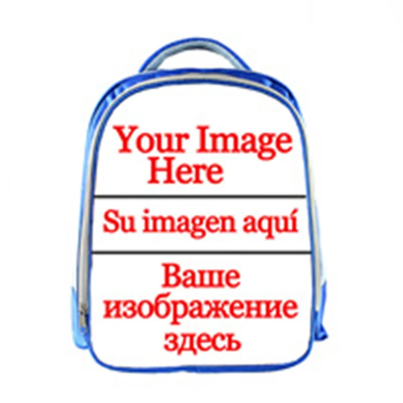

13 Inch Customized Your Image logo Name Children Cartoon Backpacks Boys SchoolBag For Kindergarten Daily Backpack Kids BookBag