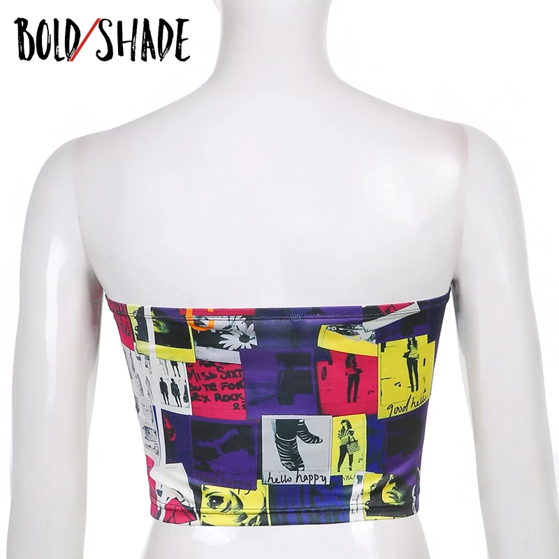 Bold Shade Vintage Soft Grunge Strapless Top Anime Print Patchwork Bodycon Indie Clothes Sexy Hot Club Women Tube Tops Summer
Bold Shade Vintage Soft Grunge Strapless Top Anime Print Patchwork Bodycon Indie Clothes Sexy Hot Club Women Tube Tops Summer