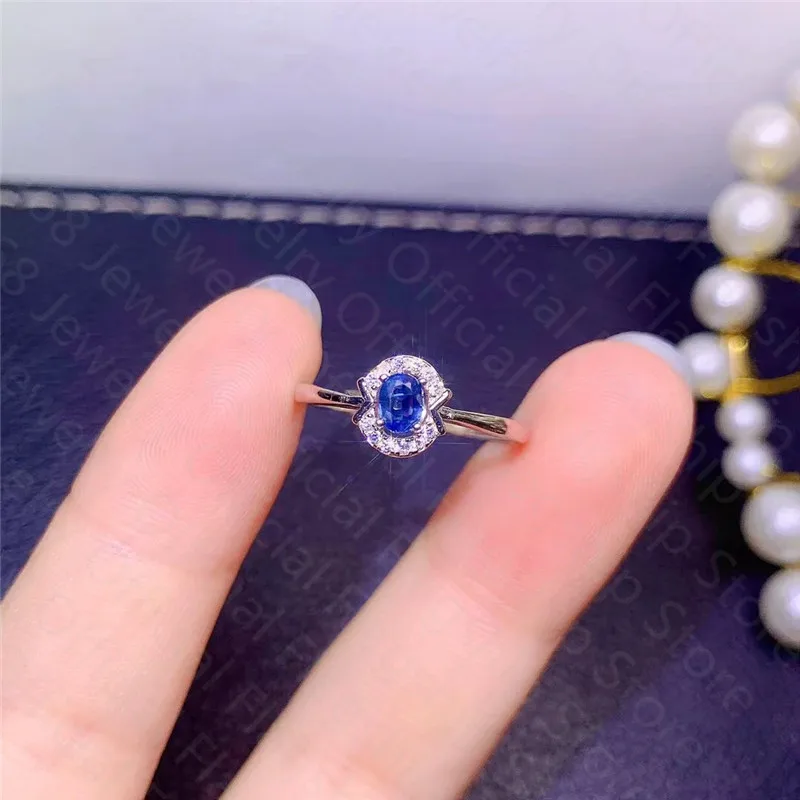 New 925 silver inlaid natural sapphire ring, ladies ring, simple and elegant, dignified and elegant
New 925 silver inlaid natural sapphire ring, ladies ring, simple and elegant, dignified and elegant