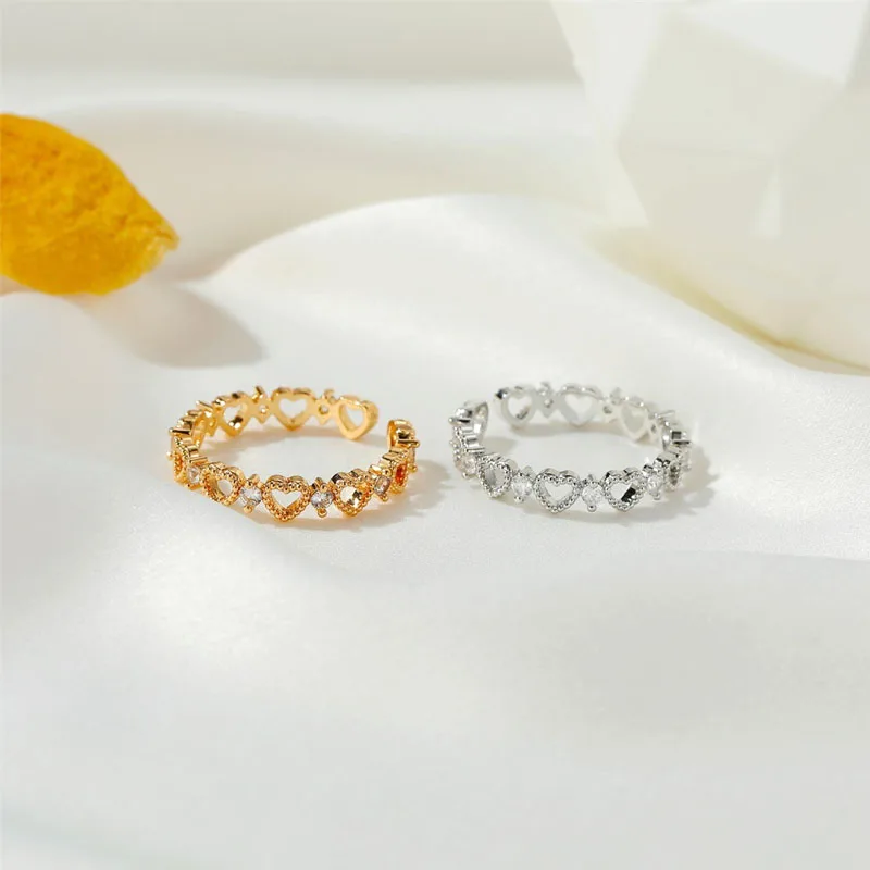 Gold Silver Color Hollowed-out Heart Shape Open Ring Design Cute Fashion Love Jewelry for Women Girl Child Gifts Adjustable Cute
Gold Silver Color Hollowed-out Heart Shape Open Ring Design Cute Fashion Love Jewelry for Women Girl Child Gifts Adjustable Cute