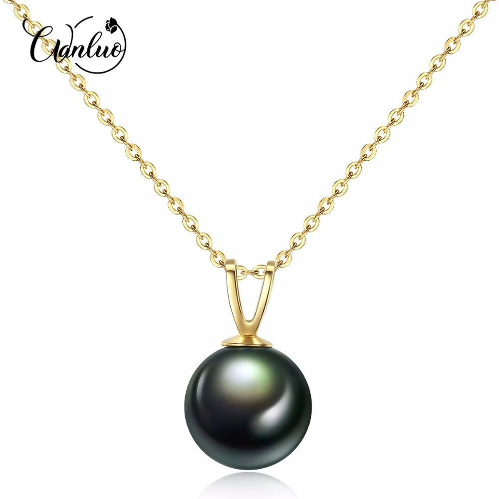 WANLUO Genuine 18K Gold Chain Necklace Natural Tahiti Black Pearl Pendent Necklaces for Women Fine Jewelry Valentine's Day Gift
WANLUO Genuine 18K Gold Chain Necklace Natural Tahiti Black Pearl Pendent Necklaces for Women Fine Jewelry Valentine's Day Gift