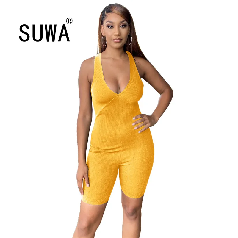 2020 Summer Women Solid Color Tank Rompers Short Sleeveless Skinny Bodycon Playsuits Sexy Chic Onesie Bandage Jumpsuit
2020 Summer Women Solid Color Tank Rompers Short Sleeveless Skinny Bodycon Playsuits Sexy Chic Onesie Bandage Jumpsuit