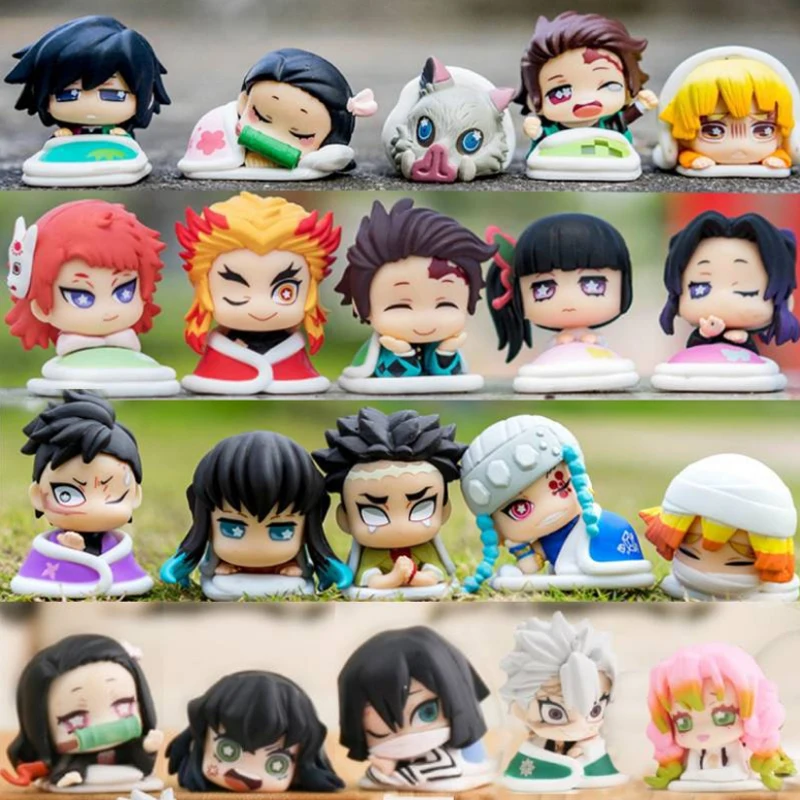 

5pcs/set Demon Slayer Figure Action Toy Q.ver Kimetsu No Yaiba Nezuko Tanjirou Zenitsu Giyuu Inosuke 5cm PVC Model Doll Boy Gift