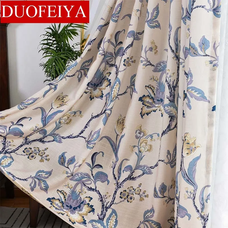 Pastoral Style American Printing Curtains For Living Room Cotton Cortinas Fabric Floral Modern Home Decor Window Treatments
Pastoral Style American Printing Curtains For Living Room Cotton Cortinas Fabric Floral Modern Home Decor Window Treatments