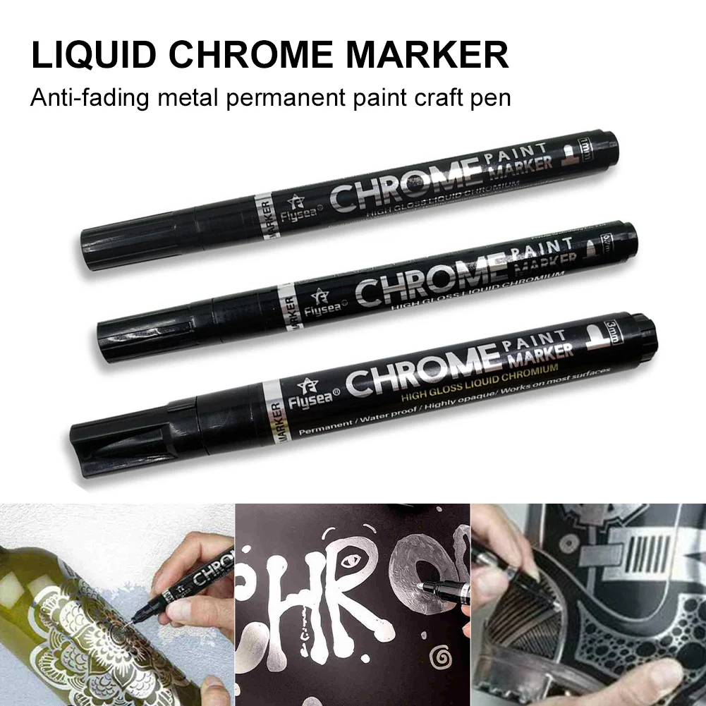 SALE Silver Liquid Chrome Marker Pen Mirror Chrome Markers UV Resistant Fade-proof Permanent Sign Pen Craftwork Pen Accessories
SALE Silver Liquid Chrome Marker Pen Mirror Chrome Markers UV Resistant Fade-proof Permanent Sign Pen Craftwork Pen Accessories