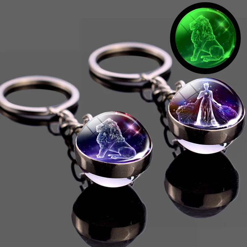 Fashion Constellation Keychain Double Side Cabochon Glass Ball Zodiac Signs Men Women Birthday Gift Jewelry
Fashion Constellation Keychain Double Side Cabochon Glass Ball Zodiac Signs Men Women Birthday Gift Jewelry