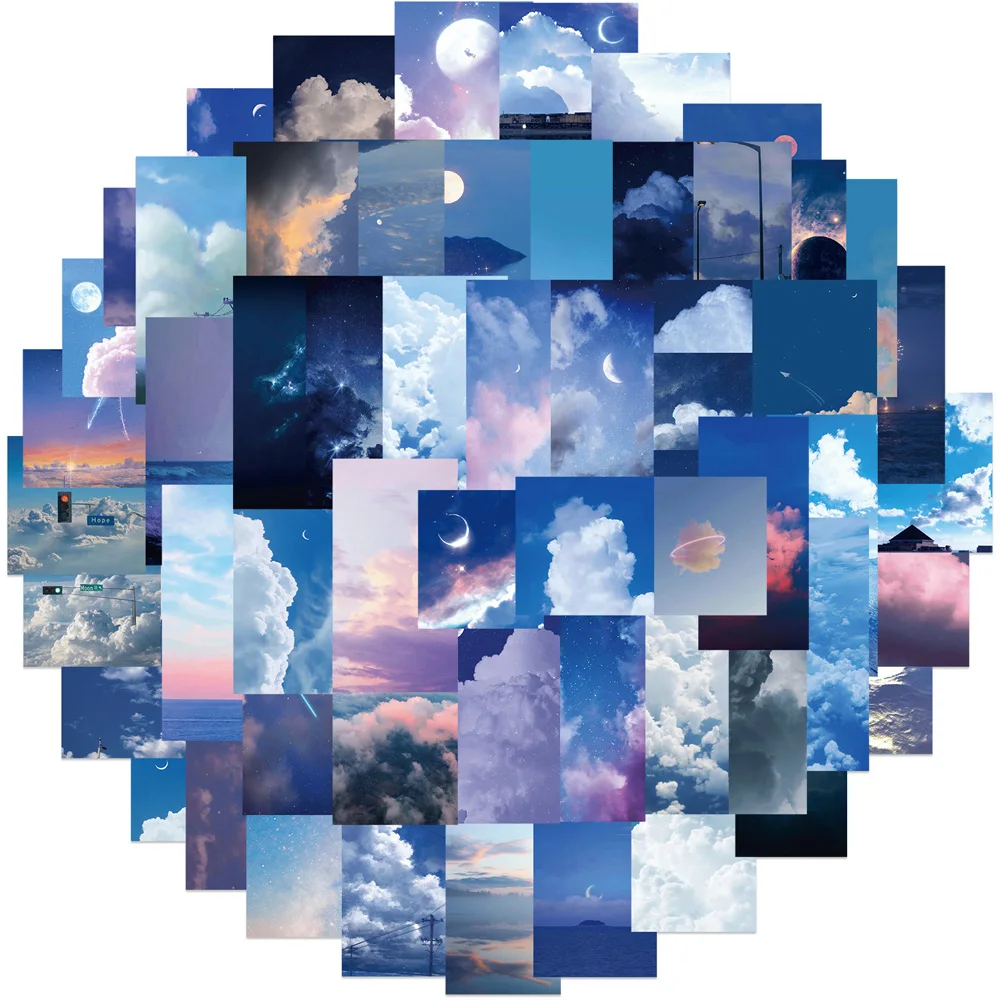 10/30/50PCS Sky Clouds Aesthetic Stickers for Phone Case Laptop Scrapbooking Water Bottle Waterproof DIY Landscape Sticker Packs
10/30/50PCS Sky Clouds Aesthetic Stickers for Phone Case Laptop Scrapbooking Water Bottle Waterproof DIY Landscape Sticker Packs