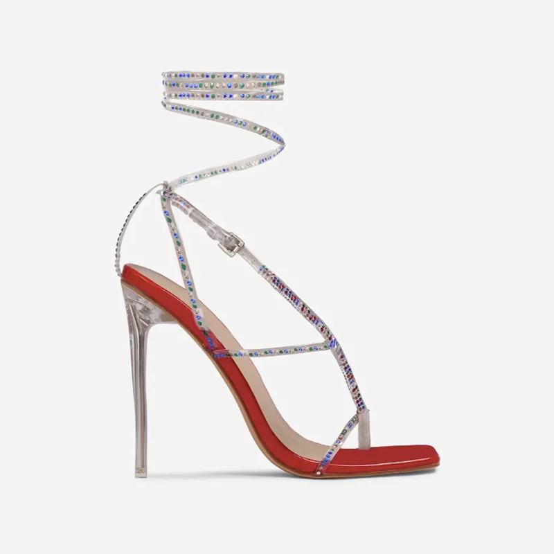 New fashion high heel shoes thin heel diamond wedding dress photo stage shoes 
New fashion high heel shoes thin heel diamond wedding dress photo stage shoes