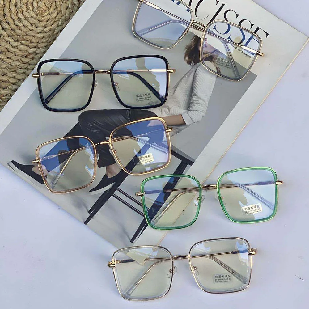 Men Women Anti-blue Light Glasses Frame Vintage Large Square Eyeglasses Blocking Blue-ray Oversized Spectacles Frames A96283
Men Women Anti-blue Light Glasses Frame Vintage Large Square Eyeglasses Blocking Blue-ray Oversized Spectacles Frames A96283