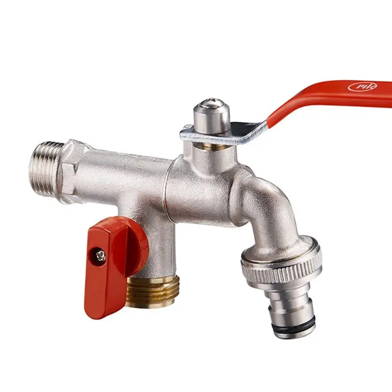 1 PC 90 Degree Double Valve Water Tap Durable Brass Faucet for Home Outdoor Garden
1 PC 90 Degree Double Valve Water Tap Durable Brass Faucet for Home Outdoor Garden