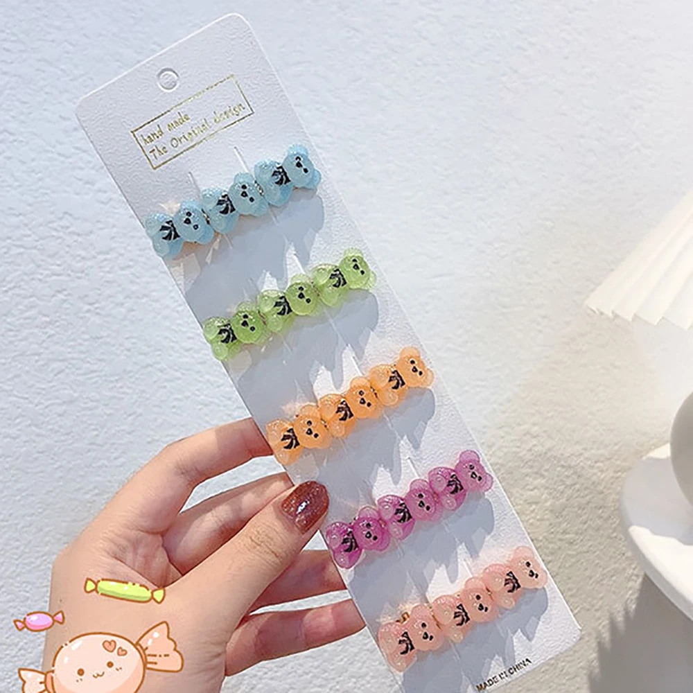 Resin Cartoon Bear Hairpin Hair Clips Barrettes Fluorescence Hairclips Hair Accessories for Women Girls Headwear
Resin Cartoon Bear Hairpin Hair Clips Barrettes Fluorescence Hairclips Hair Accessories for Women Girls Headwear