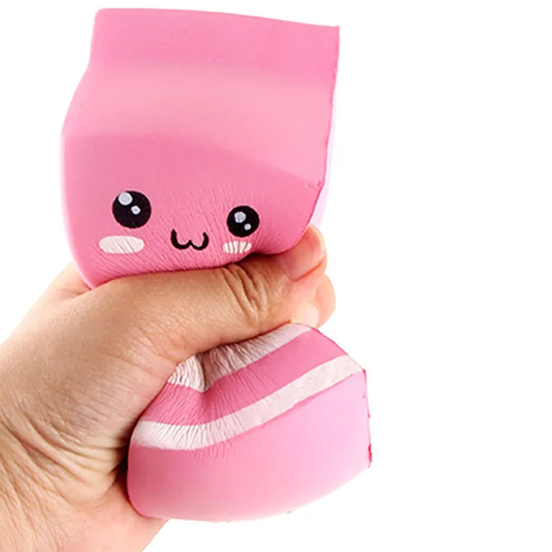 

Kawaii Soft Squishy Charms Milk Bag Toy Slow Rising for Children Adults Relieves Stress Anxiety Cabinet Decor Anti Stress Toys