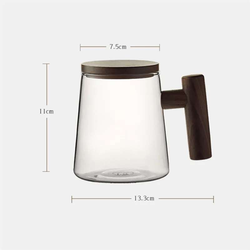Heat-Resistant Creative Borosilicate Glass Tea Mugs Transparent Tea Cup With Filter Wooden Lid Cover Beech Handle For Water Milk 
Heat-Resistant Creative Borosilicate Glass Tea Mugs Transparent Tea Cup With Filter Wooden Lid Cover Beech Handle For Water Milk