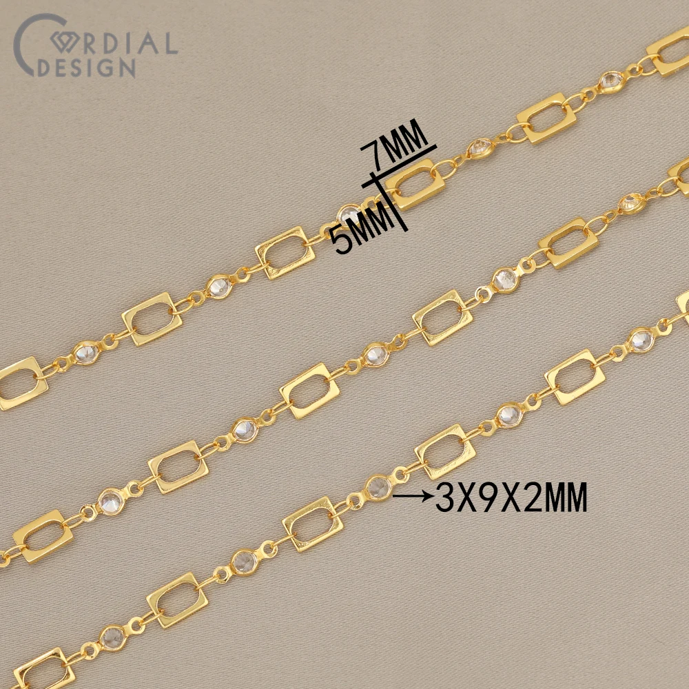 Cordial Design CZ Chains/DIY Accessories/Copper Chain For Necklace/Hand Made/Bracelets Making/Jewelry Findings & Components
Cordial Design CZ Chains/DIY Accessories/Copper Chain For Necklace/Hand Made/Bracelets Making/Jewelry Findings & Components