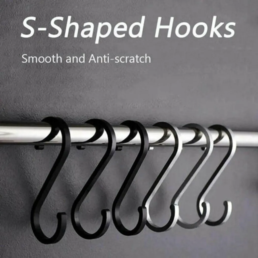 12PCS S Shaped Hooks Clasp Stainless Steel Railing S Hanging Storage Hook for Home Kitchen Bathroom Organizer Holder Tools
12PCS S Shaped Hooks Clasp Stainless Steel Railing S Hanging Storage Hook for Home Kitchen Bathroom Organizer Holder Tools