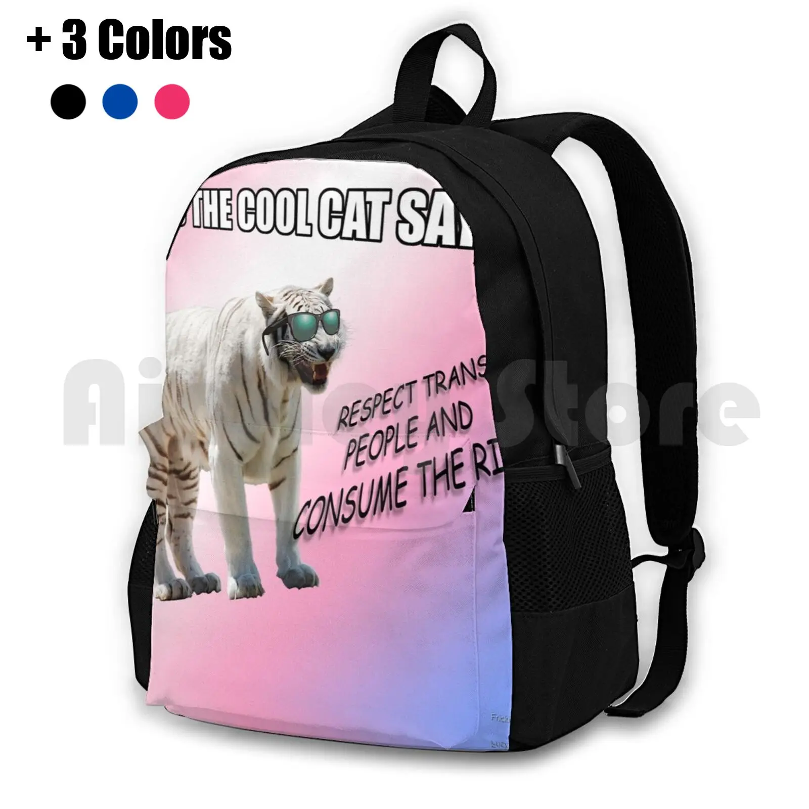 Carlos The Cool Cat Outdoor Hiking Backpack Waterproof Camping Travel Meme Memes Surreal Surreal Meme Surreal Memes Tiger Trans
Carlos The Cool Cat Outdoor Hiking Backpack Waterproof Camping Travel Meme Memes Surreal Surreal Meme Surreal Memes Tiger Trans